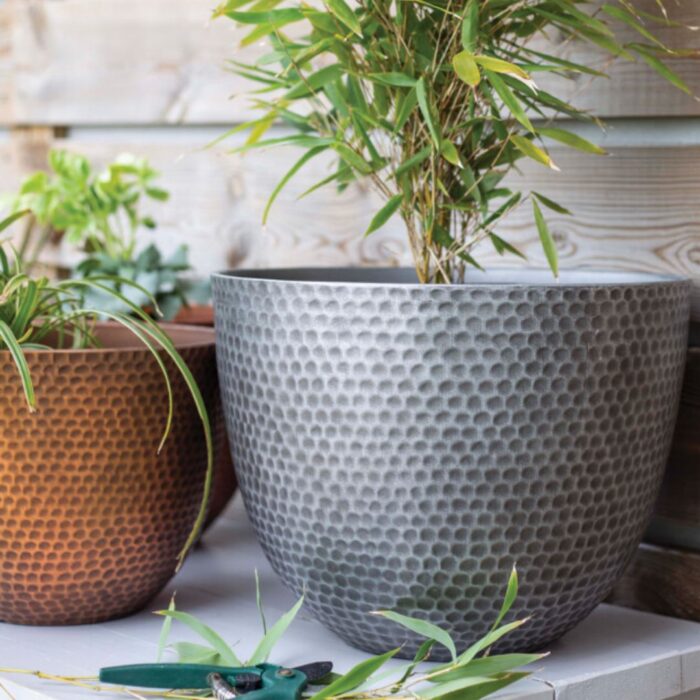 Elements Metal Effect Large Planter - Image 3