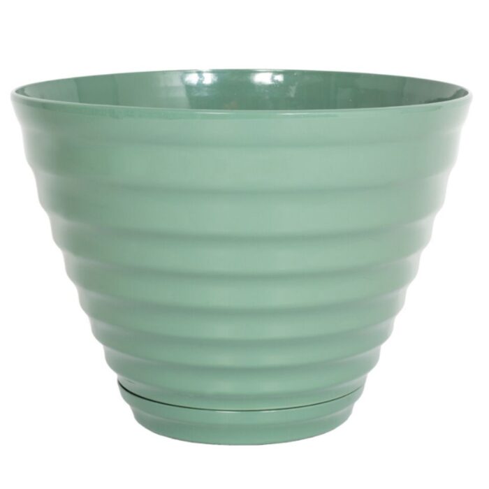 Vale Planter Saige Green With Built In Saucer