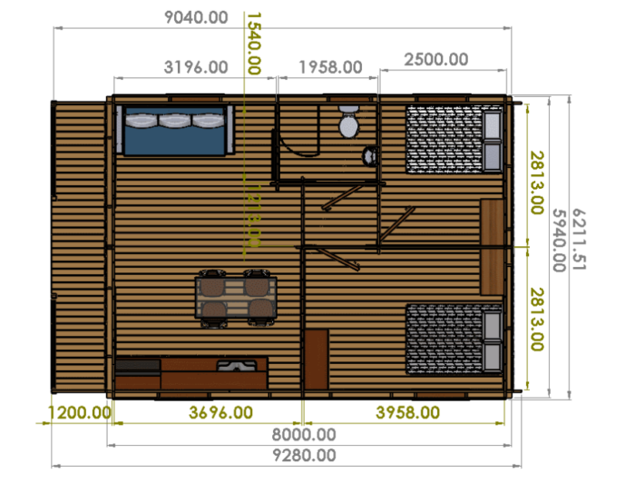 Emer 2 Bed Log Cabin - Image 19