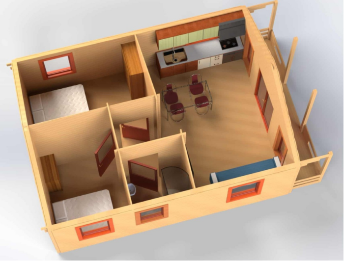 Emer 2 Bed Log Cabin - Image 18