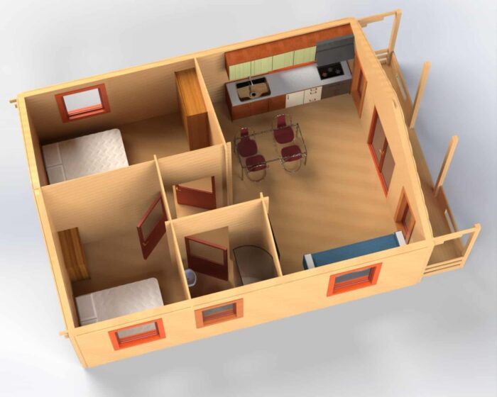 Emer 2 Bed Log Cabin - Image 38