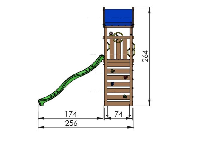 Jungle Patio Playtower and Slide - Image 3