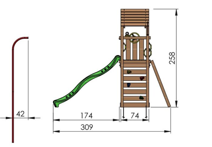 Jungle Cocoon Playtower and Slide - Image 5