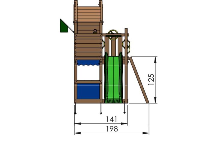 Jungle Resort Playtower and Slide - Image 4