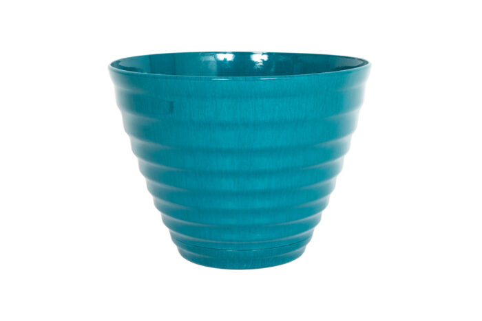 Vale Planter Teal With Built In Saucer - Image 3