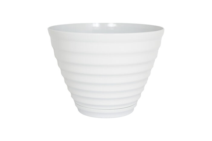 Vale Planter White With Built In Saucer - Image 4