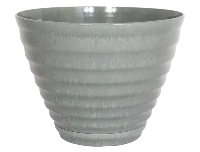 Vale Planter Grey With Built In Saucer